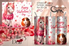 Valentine animals | Love Skinny tumbler sublimation design Product Image 1