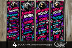 Girl Power Bookmark Bundle | 4 bookmarks sublimation designs Product Image 1