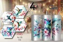 Watercolor spring flower | Skinny tumbler Sublimation PLUS Product Image 1