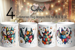 Halloween patchwork | 4 spooky Sublimation Mug designs PLUS Product Image 1