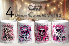 Skulls and coffee | Halloween Sublimation Mug design PL Product Image 1