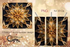 Embroidery | gold skinny tumbler Sublimation design PLUS Product Image 1
