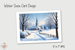 Snow Scene Card Design | Printables Product Image 1