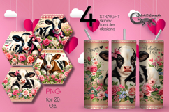 Valentine farmhause | 4 skinny tumbler sublimation designs Product Image 1