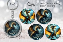 Dragon | Car coaster &amp; key chain sublimation design PL Product Image 1