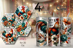 Beautiful farm | 4 skinny tumbler sublimation designs Product Image 1