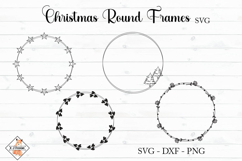 Christmas Round Frames SVG Product Image 1