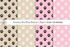 Seamless Paw Print Patterns | Digital Papers Product Image 1