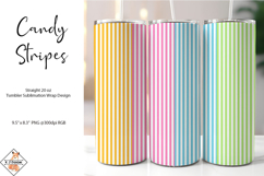 Candy Stripes Tumbler Sublimation Wrap Product Image 1