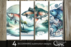 Fishing | fisherman bookmarks sublimation design PLUS Product Image 1