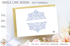 Split Mandala SVG for Foil Quill | Single Line Designs Product Image 1