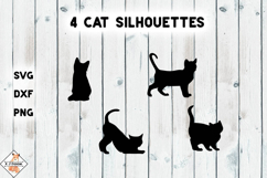 Cat Silhouettes SVG DXF PNG Product Image 1