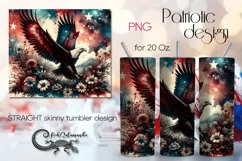 American Flag & Eagle | Patriotic Skinny Tumbler design PLUS Product Image 1