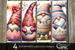 Easter gnome | 4 spring bookmarks sublimation designs Product Image 1