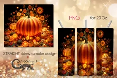 Pumpkin | Halloween Skinny tumbler sublimation design PLUS Product Image 1