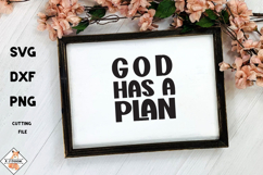 God Has A Plan SVG | Christian Design Product Image 1