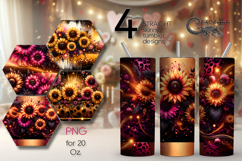 Magic sunflowers | straight skinny tumbler sublimation PL Product Image 1