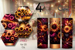 Magic sunflowers | straight skinny tumbler sublimation PL Product Image 1