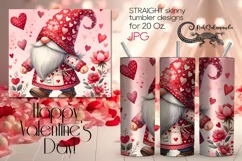 Valentine gnome | Love Skinny tumbler Sublimation PLUS Product Image 1