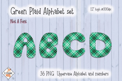 Green Plaid Alphabet PNG Letters Product Image 1