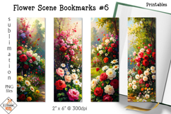 Flower Scene Bookmark Designs #6 | Printables Product Image 1