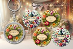 Valentine vintage love | car coaster &amp; key chain designs P Product Image 1