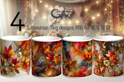 Abstract Autumn | 4 Fall Sublimation Mug designs PL Product Image 1