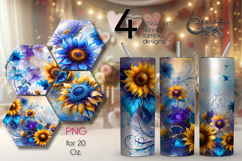Impressionism sunflowers | straight skinny tumbler design PL Product Image 1
