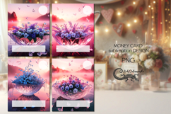 Fantasy sunset | fairy Money Card Flowers Sublimation Product Image 1