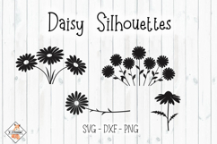 Daisy Silhouettes SVG DXF PNG Product Image 1
