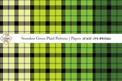Seamless Green Plaid Patterns | Digital Papers Product Image 1