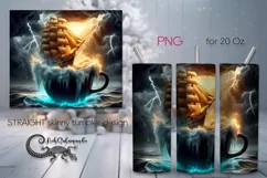 Ship in a cup | Marine Skinny Tumbler Sublimation design P Product Image 1