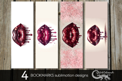 Valentine lips | 4 love bookmarks sublimation designs P Product Image 1