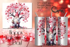 Valentine gnome | Skinny tumbler Sublimation design PLUS5 Product Image 1