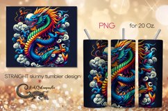 Chinese dragon | Skinny tumbler sublimation design PLUS Product Image 1