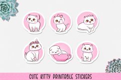 Cute kitty printable stickers. PNG, JPG. Product Image 1