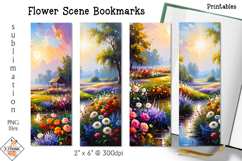 Flower Scene Bookmark Designs | Printables Product Image 1