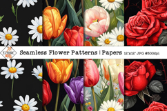 Seamless Flower Patterns | Papers Product Image 1