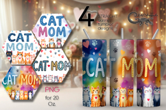 Cat lovers | 4 Skinny tumbler sublimation designs PL Product Image 1