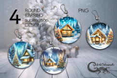 Christmas moods | Round earring Sublimation PL Product Image 1