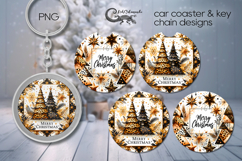 Christmas tree 2 | Car coaster &amp; key chain Xmas designs PLUS Product Image 1