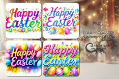Happy Easter | 4 square coaster sublimation designs P Product Image 1