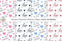 Seamless Valentine's Heart Patterns | Papers Product Image 1