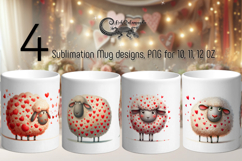 Valentine sheep | 4 mug sublimation designs PLUS Product Image 1