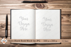 Open Blank Book Mock Up Photo JPG | Background Product Image 1