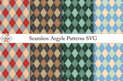 Seamless Argyle Patterns SVG | Digital papers Product Image 1