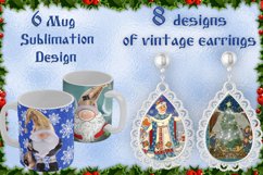 Design of a mug with gnomes I Christmas Teardrop Earrings Product Image 1