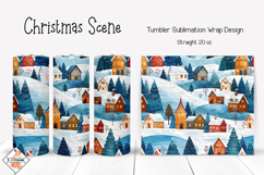 Christmas Scene Tumbler Sublimation Wrap Product Image 1