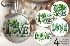 St. Patrick's day vibes | 4 round ornaments sublimation P Product Image 1