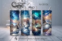Sleeping kitten | Nursery tumbler Sublimation design P Product Image 1